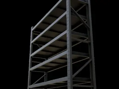 Black shelf 3D model