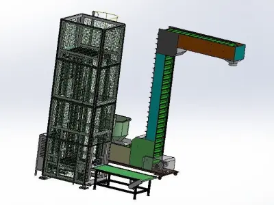 Z chain conveyor Assembly 3D model