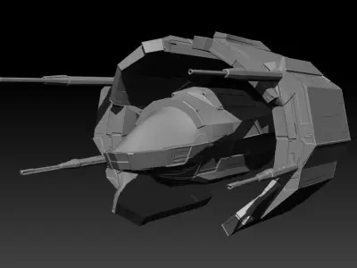 Starship star wars spaceship helmet Low-poly 3D model