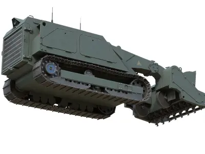 Uran 6 Mine Clearing Robot Low-poly 3D model