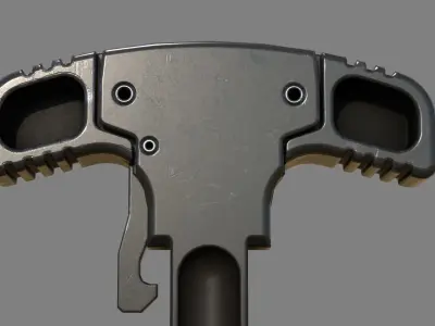 GRIP-N-RIP Charging Handle - Replica - LOW POLY Low-poly 3D model