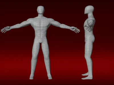 Alien guard Muscled 3D model