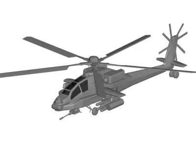 Boeing AH-64 Apache 3D model shop