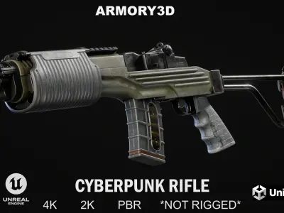 Gun Variety Pack Low-poly 3D model