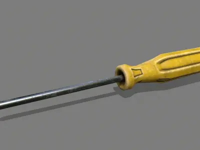 screwdriver Low-poly 3D model 54