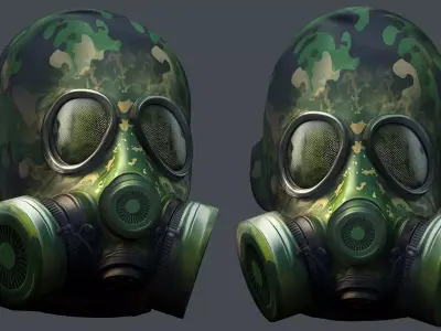 Helmet 3d model military combat Military Low-poly Low-poly 3D model 5