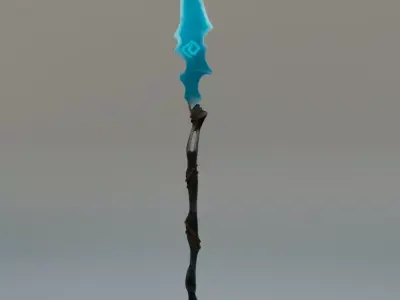 3D Icy Spear Model  3D model