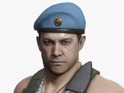 Modern Russian Soldier Low-poly 3D model purchase