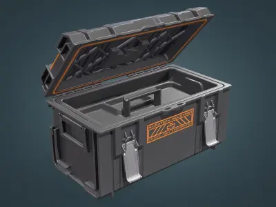 Toolbox tool case Low-poly 3D model