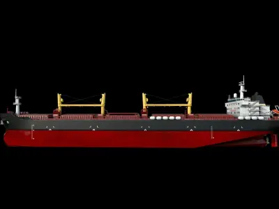 Bulk carrier 01 Low-poly 3D model