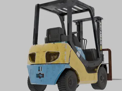 Forklift High poly kamatsa 3D model