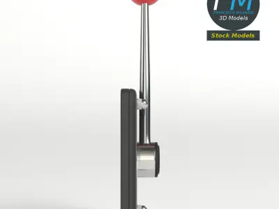 Wall mounted lever 3D model