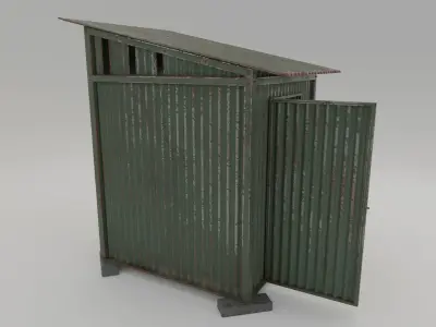 Outhouse Toilet  - Low Poly Low-poly 3D model
