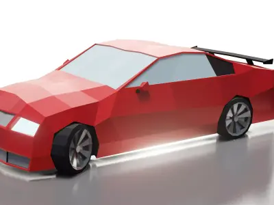 Low Poly Car Free low-poly 3D model 12