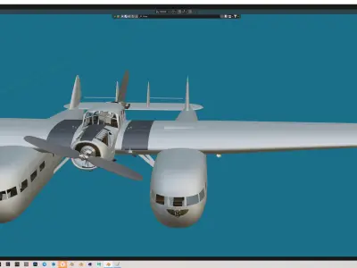 Bleriot-125 Free 3D model