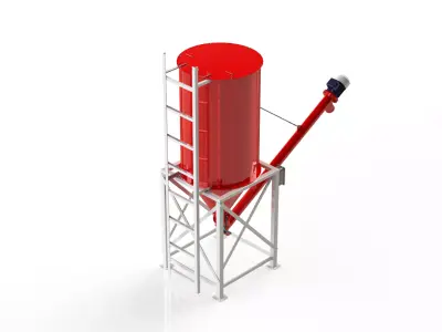 WG 4006 - STL Grain silo - 11 3D model