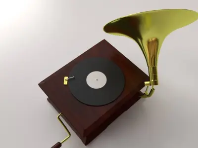 Gramophone v2 3D model