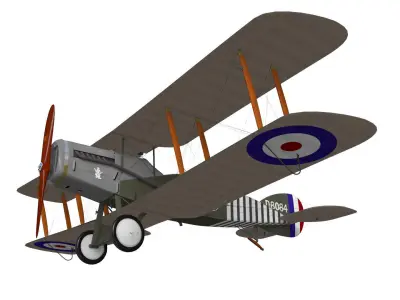 bristol f2b fighter 3D model purchase
