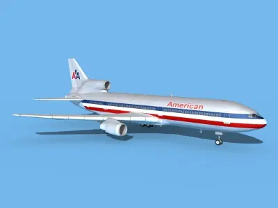 Lockheed L-1011 TriStar American Airlines 3D model