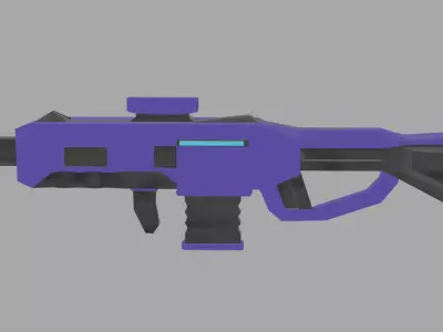 Sci-fi gun Low poly Free low-poly 3D model
