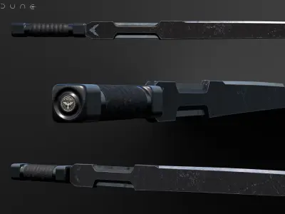 DUNE Sword Collection 2 in 1 Low-poly 3D model