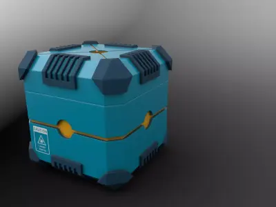 Sci-Fi Animated Lootbox Type3 Low-poly 3D model