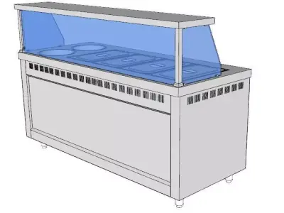 bainmarie with two soup 3D model