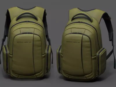 Backpack Camping Generic military combat soldier armor scifi  Low-poly 3D model purchase