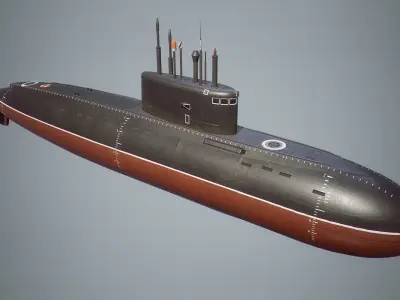 Project 636 Varshavyanka Low-poly 3D model