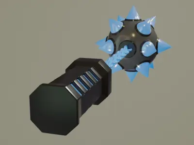 Sci-Fi Spike Ball Weapon 3D model