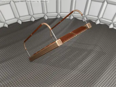 Wood Stairs - Construction Element 19 Low-poly 3D model by 3DHaupt