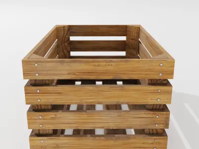 Wooden crate 3D model shop