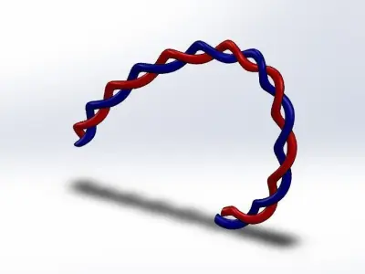 Twisted Wires Free 3D model