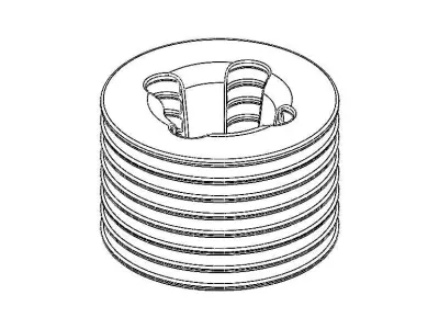 Aluminum Cooling Head for RC Cars 3D model
