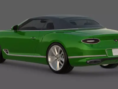 2019 Bentley Continental GT Convertible 3D Model  British Luxury 3D model