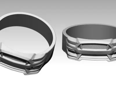 Fury Front Mustang Jewel Ring 3D print model purchase