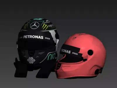 F1 racing helmet 3D model