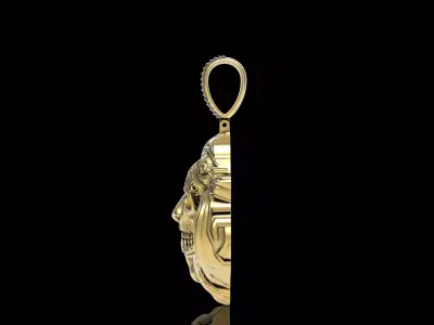 Lion Skull Pendant 3D print model