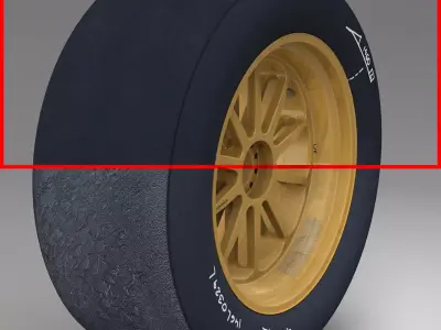 18 inches front tyre Low-poly 3D model