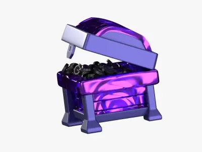Treasure Chest 3D Illustration 3D model purchase