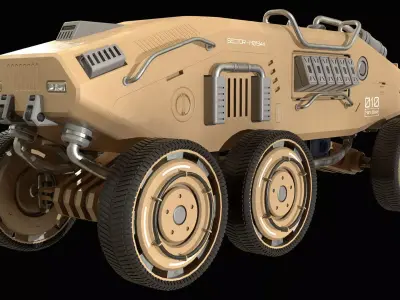 Mars Rover-1-Desert 3D model