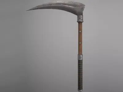 Game Ready Model Sickle old scythe Low-poly 3D model