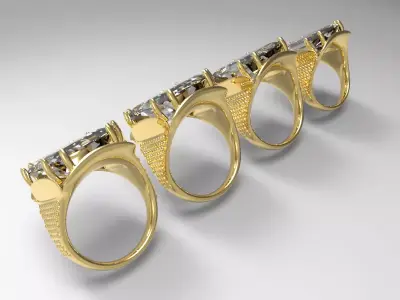 diamond ring Low-poly 3D model