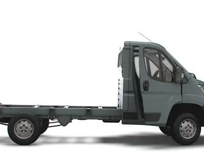 Peugeot Boxer Chassis Truck SCab 3450WB HQInterior 2023 3D model