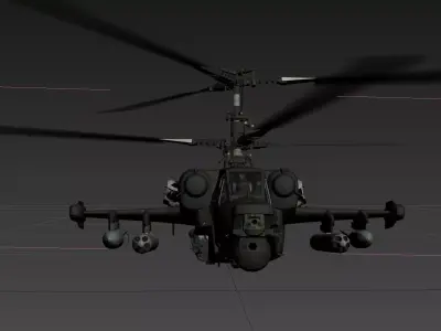 KA 50 Helicopter 3d model 3d max 2019 Low-poly 3D model