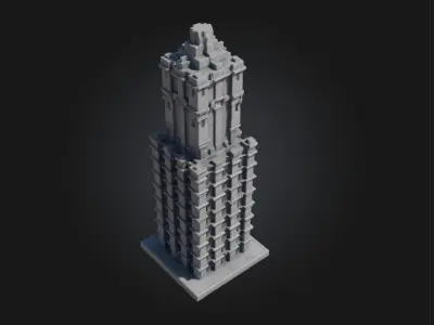 Tower Model  Timeless Vertical Marvel 3D model