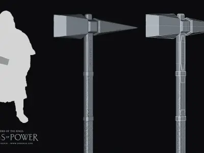 Dwarven Mace - High-Quality PBR 3D Model Low-poly 3D model