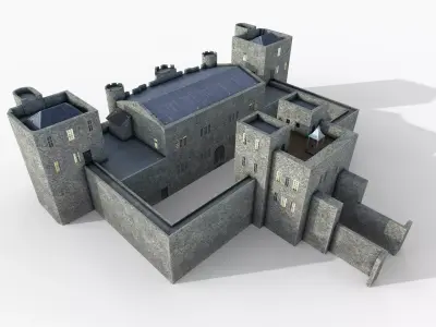 Upnor Castle Low-poly 3D model
