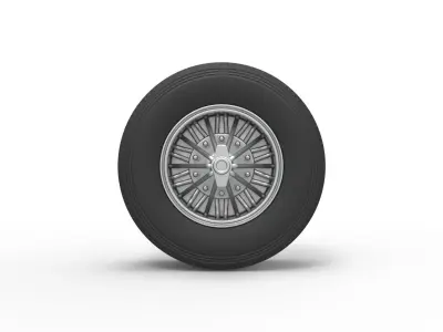 Super single custom Slab wheel of semi truck Scale 1 to 25 3D print model