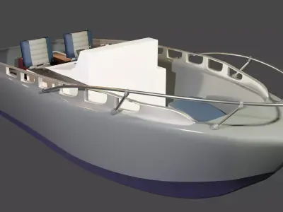 Recreational Boat 3D model get